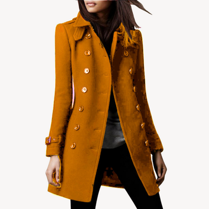 Damen Wollmantel Elegant Kurz