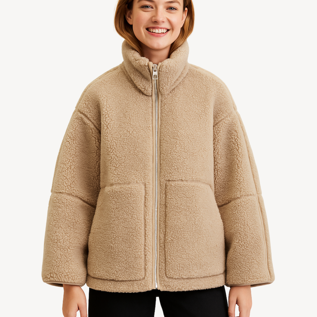 Women's Fleece Jacket Comfortable Zip-Up Soft