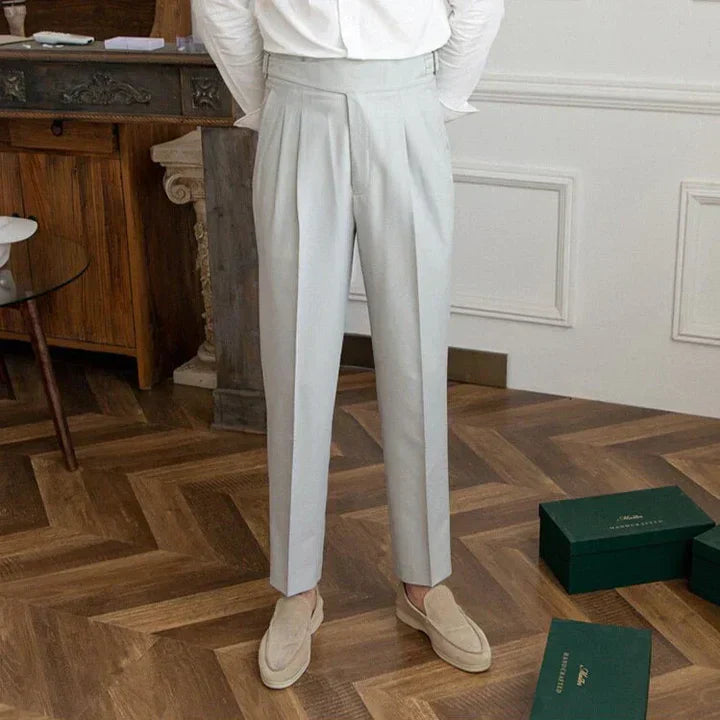 Men's Classic Trousers with Buckles