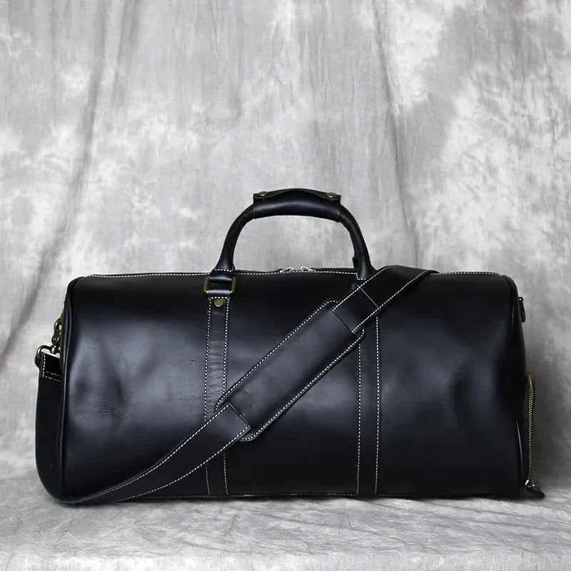 Leather Travel Suitcase Elegant Men