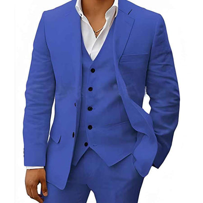 Wedding Suit Linen Elegant Black