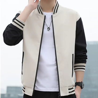 Fashionable Varsity Jacket Stripe Design