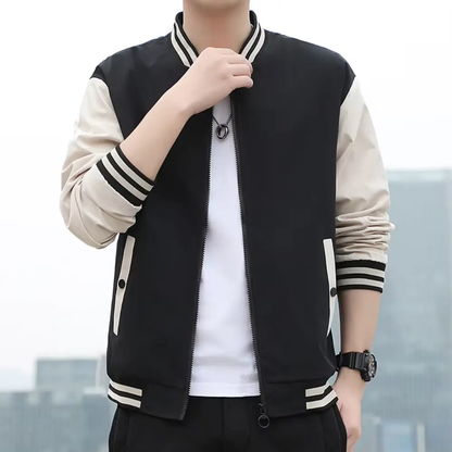 Fashionable Varsity Jacket Stripe Design