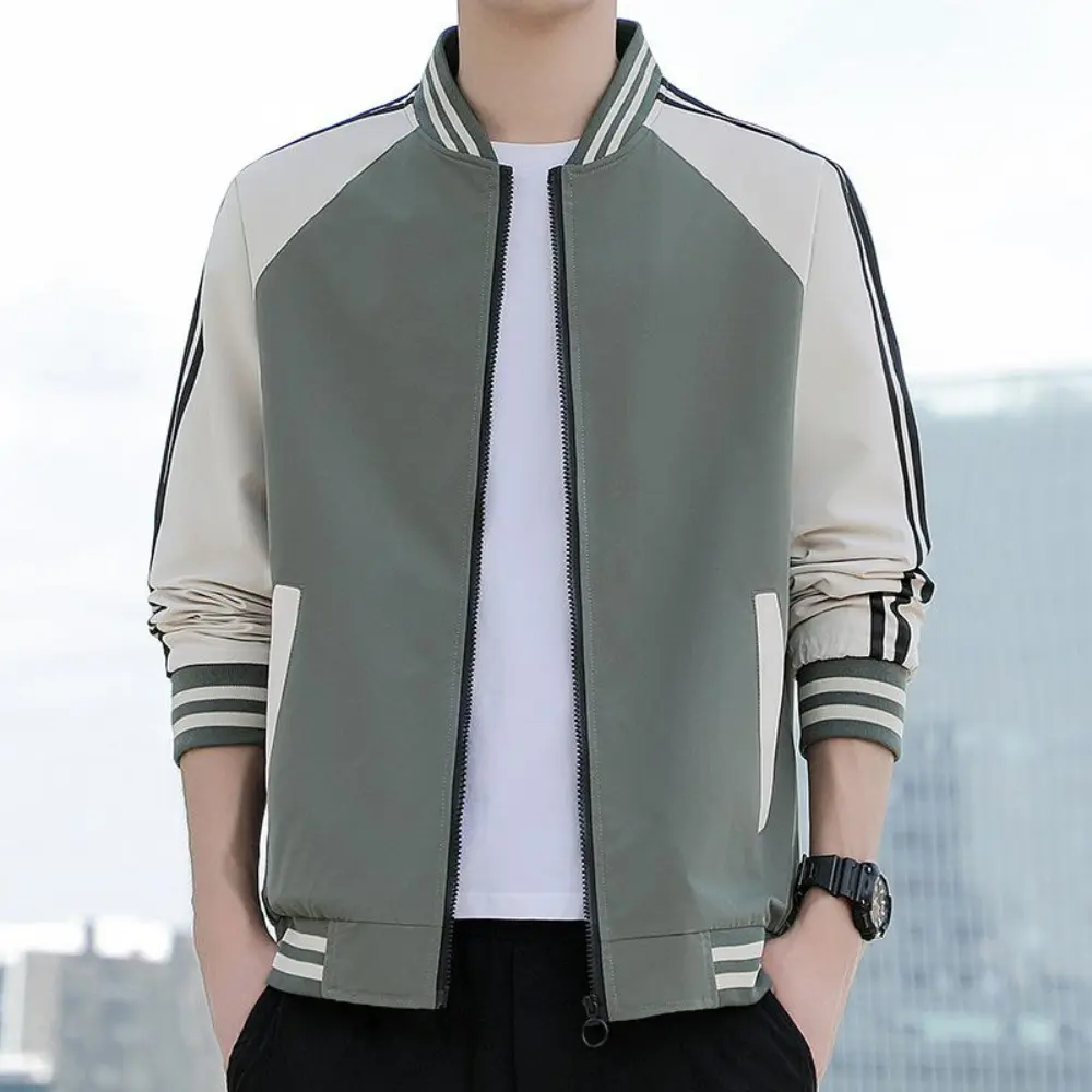 Fashionable Varsity Jacket Stripe Design
