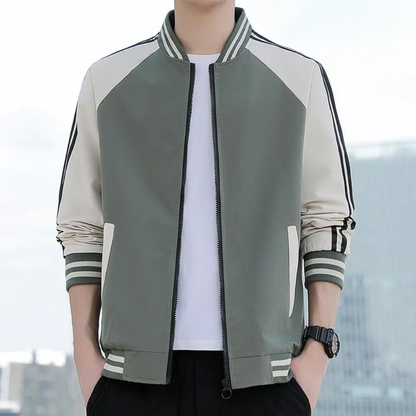 Fashionable Varsity Jacket Stripe Design