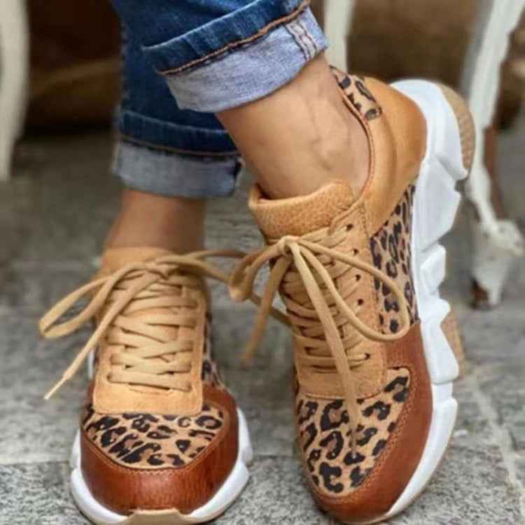 Wildleder Sneaker Leopard Muster - IdealeKleiden