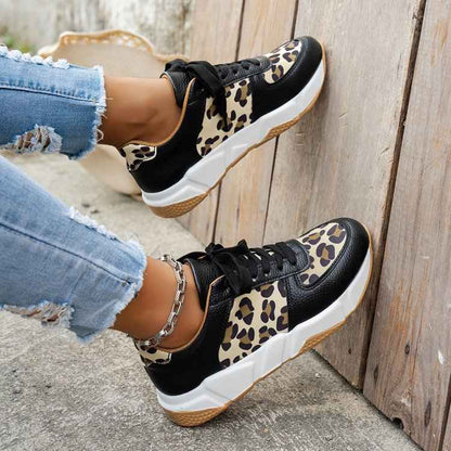 Suede Sneakers Leopard Print