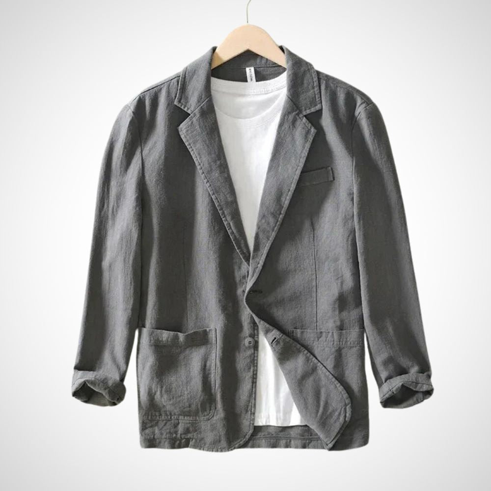 Leichter Herren Blazer Sommer Baumwolle Beige