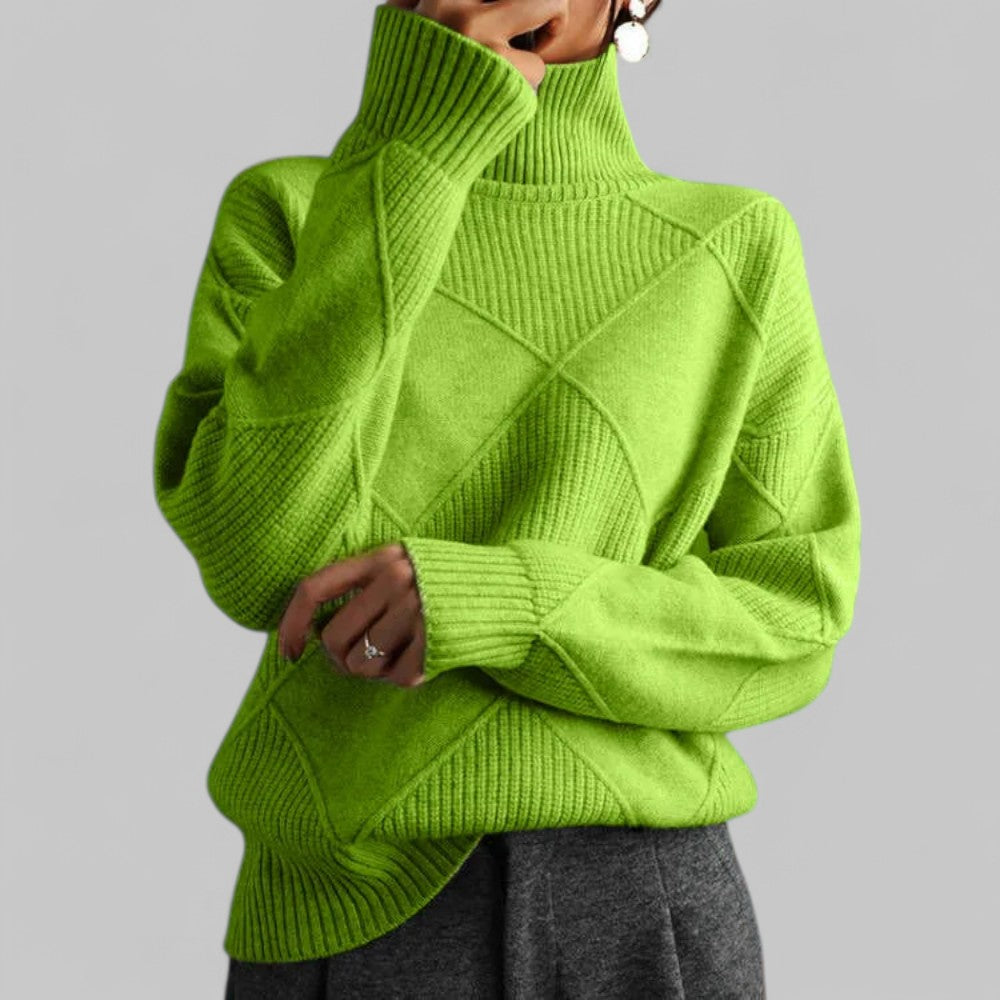 Women's Turtleneck Sweater Comfortable Loose