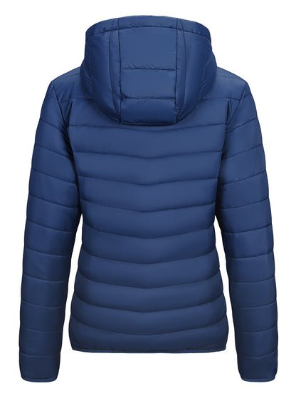 Praktischer Damen Windbreaker Leicht Kapuze - IdealeKleiden