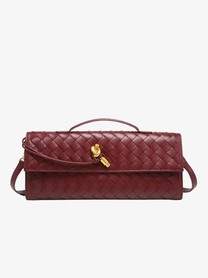 Geflochtene Schultertasche Damen Mode mit Tragegriff - IdealeKleiden