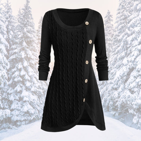 Elegantes Pulloverkleid Warm & Stilvoll - IdealeKleiden
