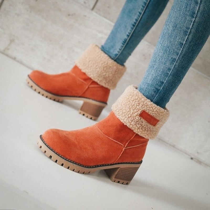 Warmhalter Winterstiefel Damen Absatz