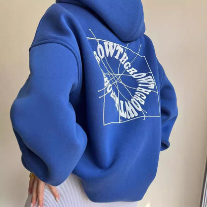 Liora - Oversize Hoodie with Striking Back Print