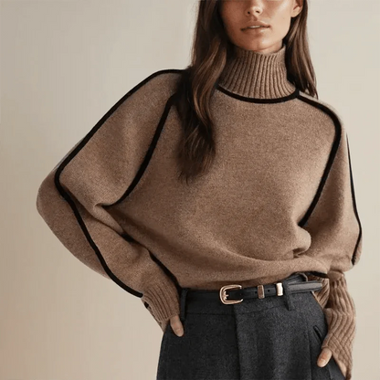 Elegant Women's Turtleneck Sweater Oversized Style