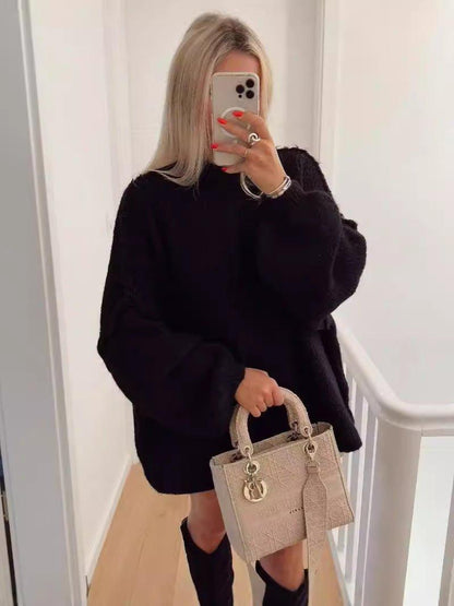 Large Knit Sweater Oversized Balloon Sleeves
