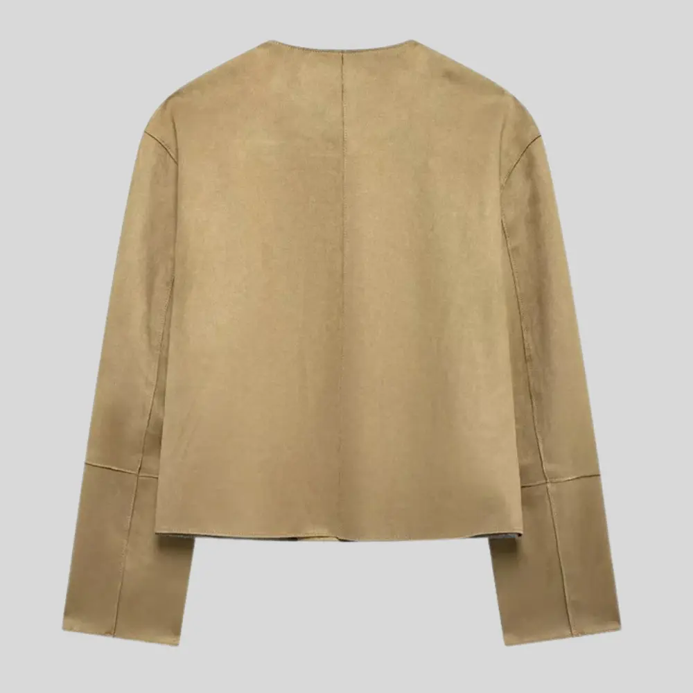 Herbstmode Wildlederjacke Damen - IdealeKleiden