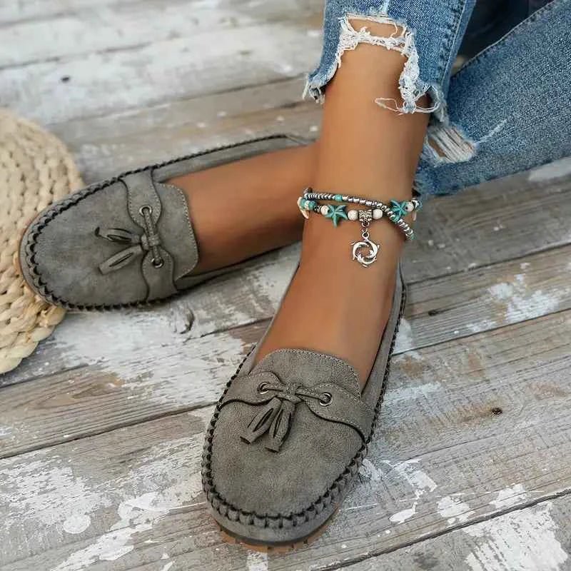 Women's Loafers Elegant Design Bow