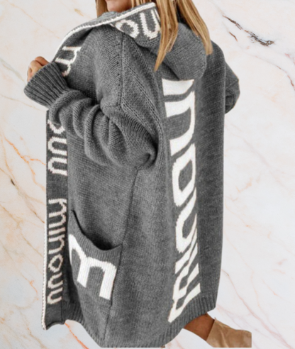Oversized Sweater Long-Sleeve Statement Design