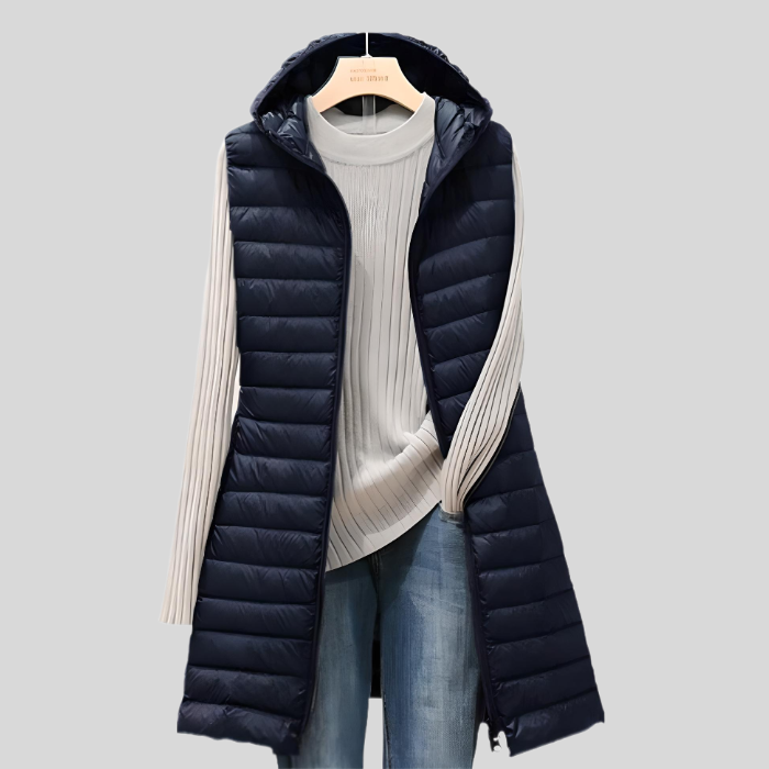 Stylish Women's Jacket Long Puff Sleeves Zipper