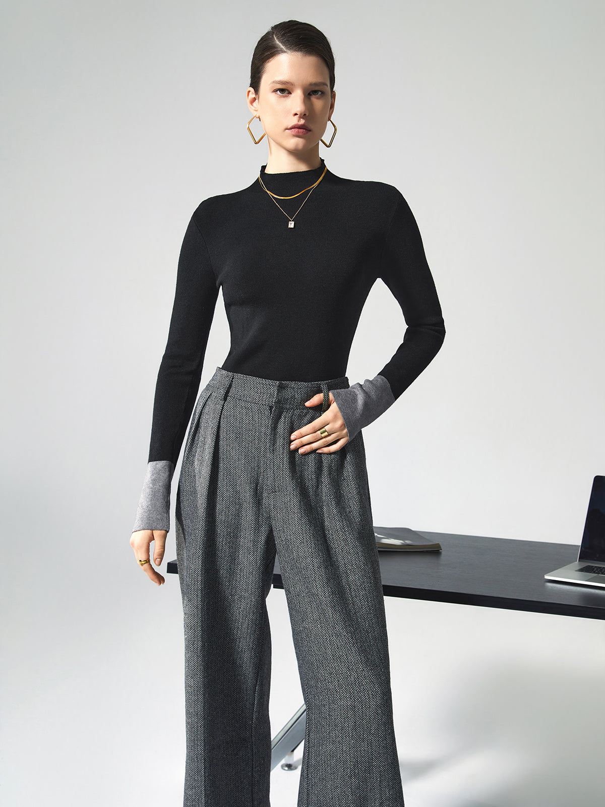Stylisches Langarm-Top für Frauen - IdealeKleiden