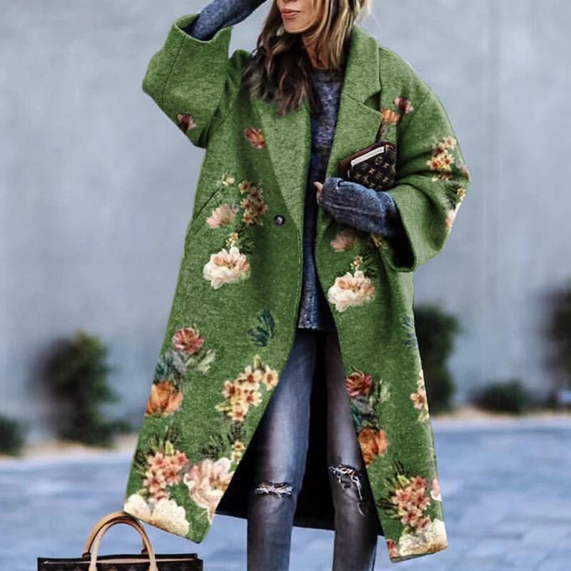 Stylish Women's Long Winter Trench Coat