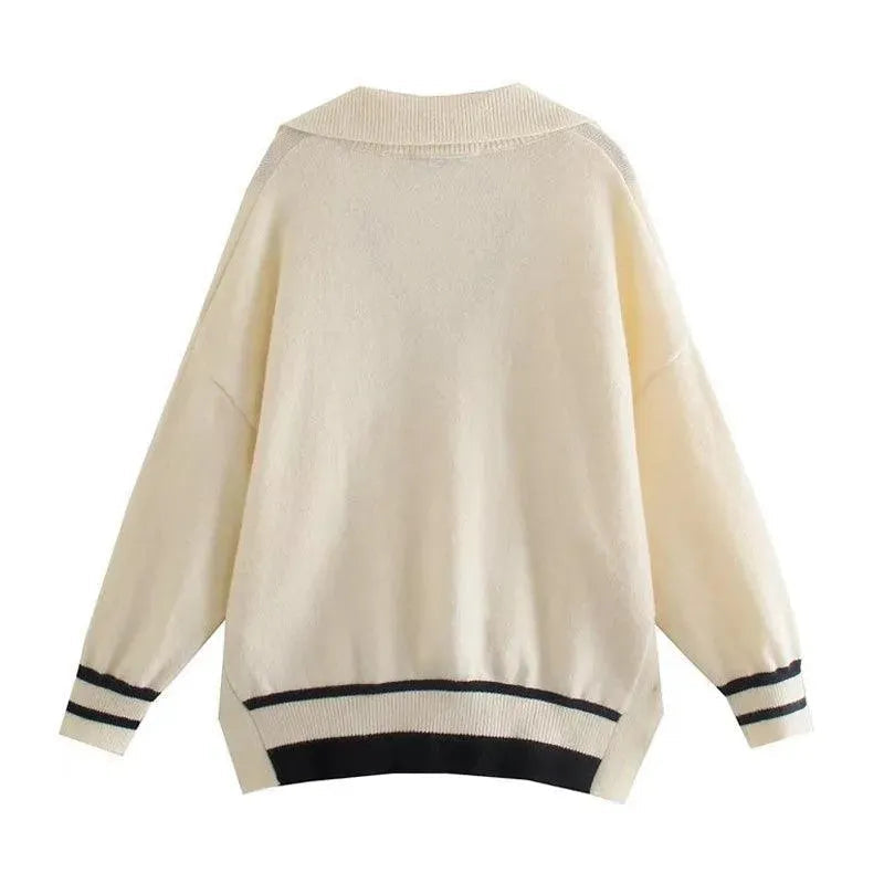 Stylische Streifenpullover Frauenmode - IdealeKleiden