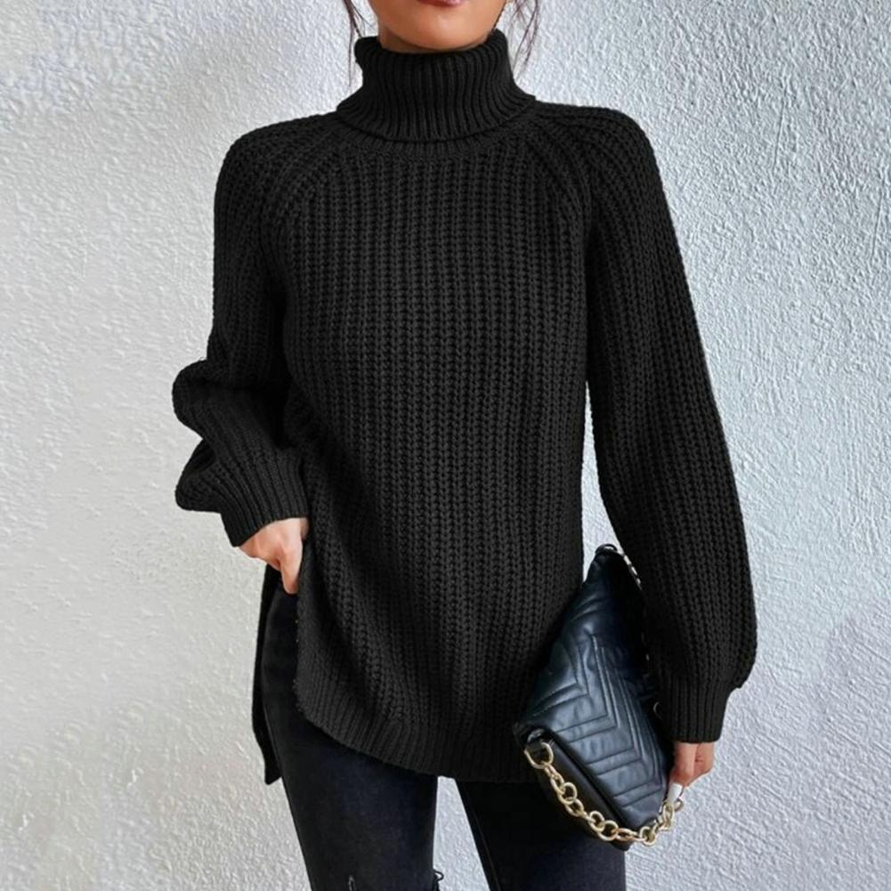 Elegante Damenpullover Rollkragen Chic - IdealeKleiden