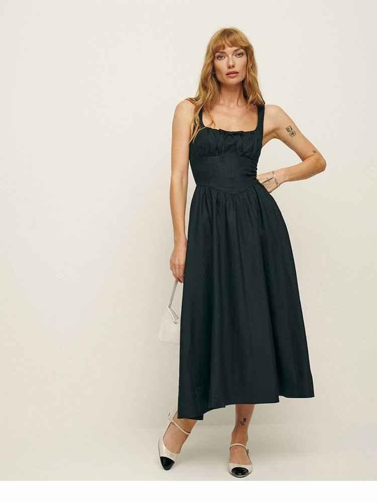 Summer Dress Linen Elegant Skirt