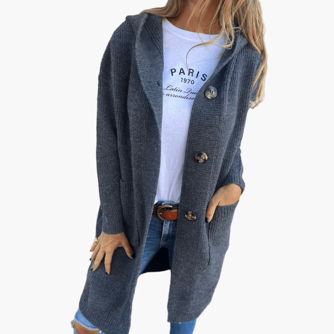 Modische Strickjacke Lang - Elegant Cardigan für Damen - IdealeKleiden