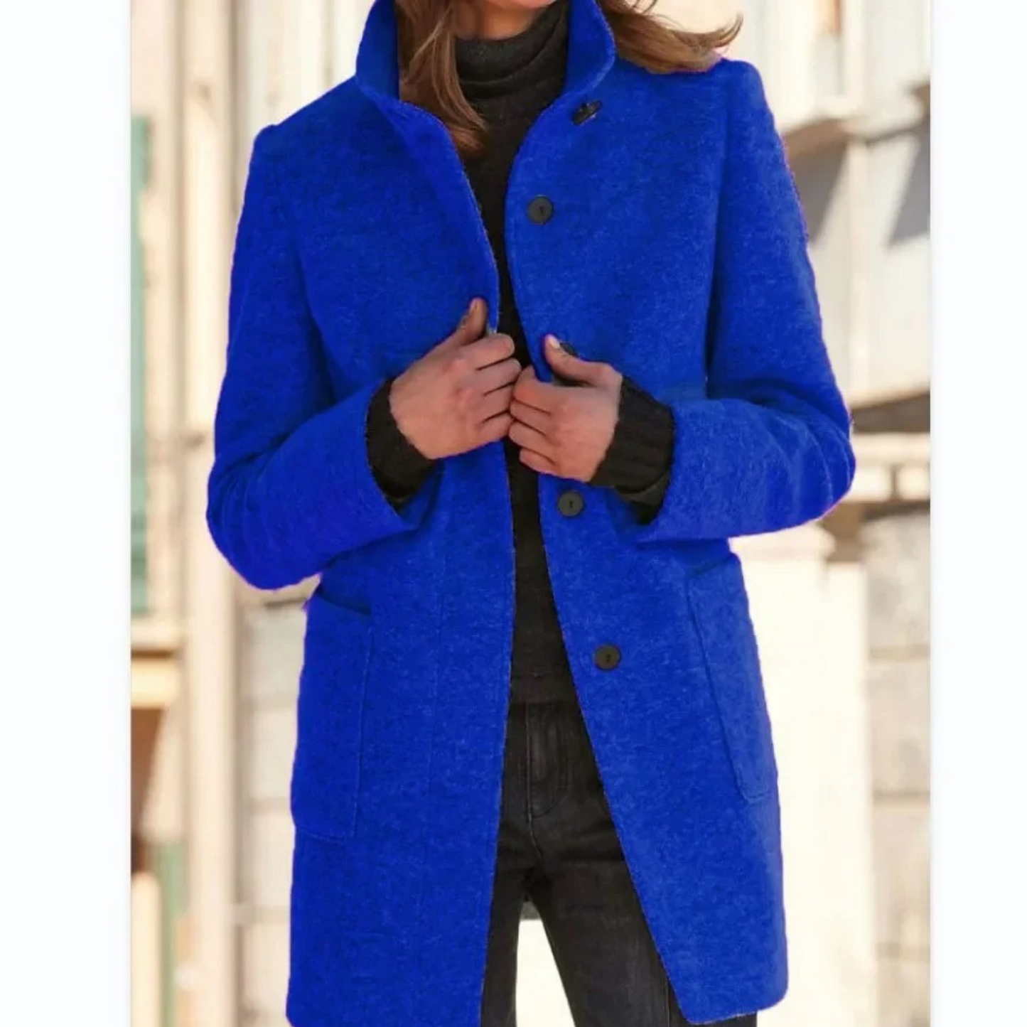 Women's Windproof Stand Collar Jacket Coat