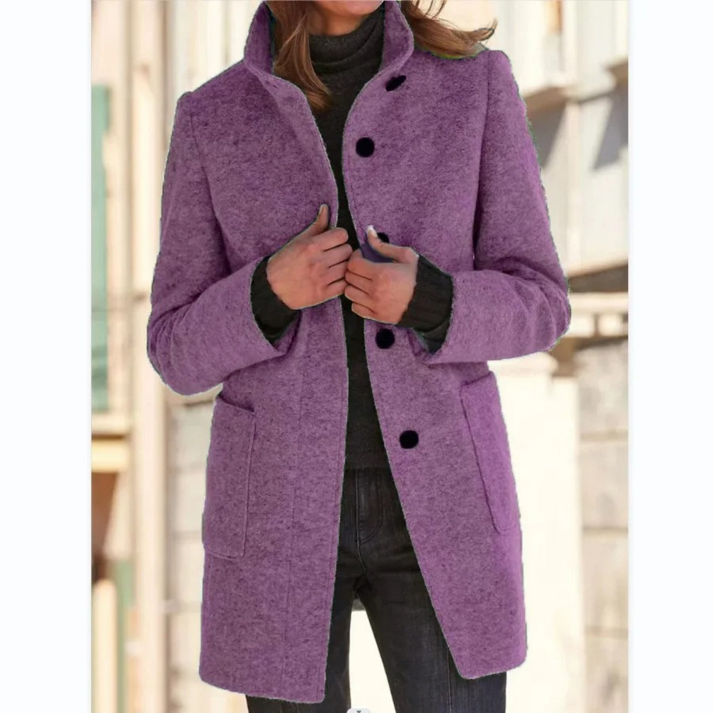 Women's Windproof Stand Collar Jacket Coat