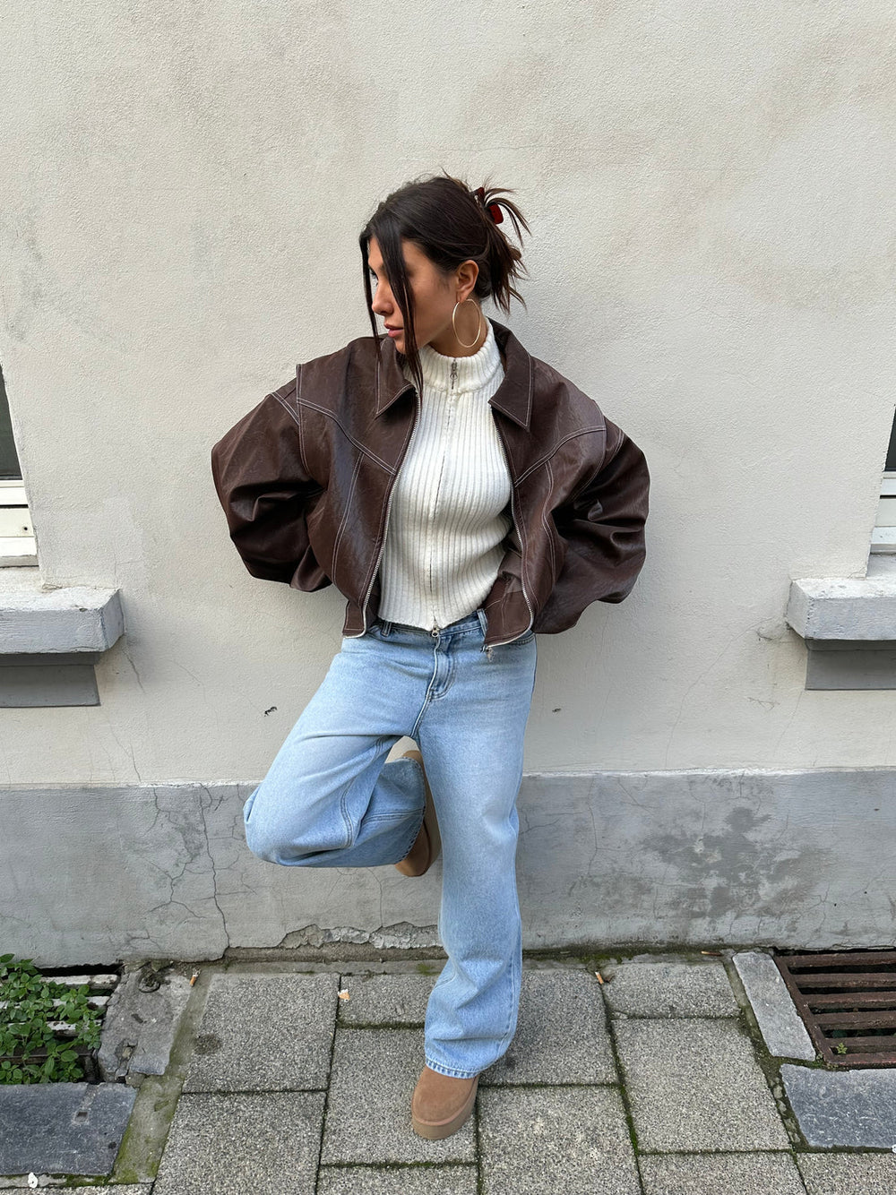Women's Large Zip-Up Elegant Jacket