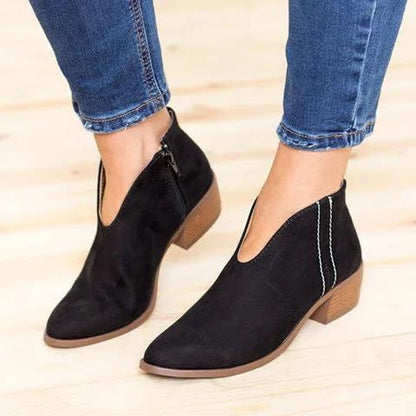 Stylish Ankle Boots V-Cut Women