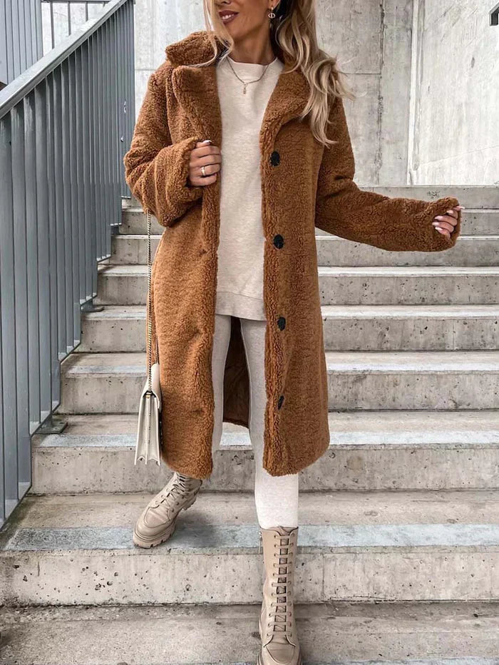 Women's Fluffy Coat Elegant Design