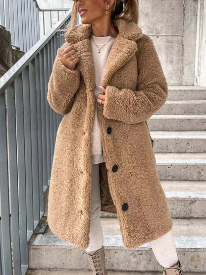 Women's Fluffy Coat Elegant Design