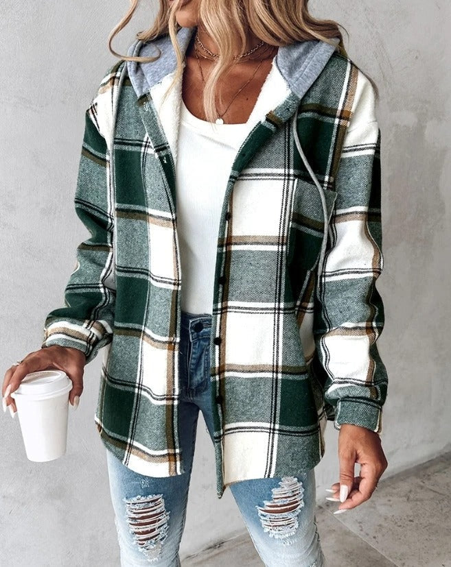Stylischer Karomantel Damen - IdealeKleiden