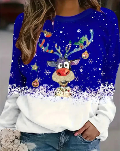 Women's Round Neck Long Sleeve Sweater