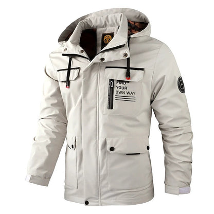 Men's Winter Jacket Adjustable Hood Warm Insulated