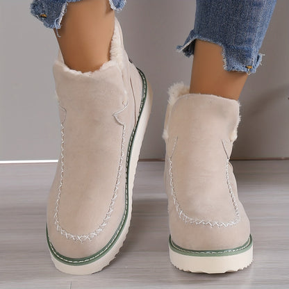 Women's Suede Winter Boots with Heel