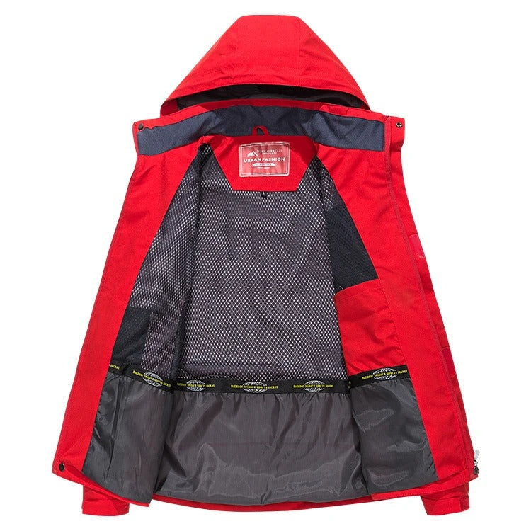Herren Wanderjacke Wasserdicht Winddicht Outdoor Winterjacke - IdealeKleiden