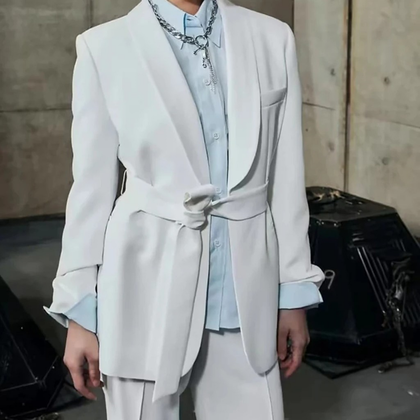 Fashionable Home Suit Set Blazer and Pants Multicolor