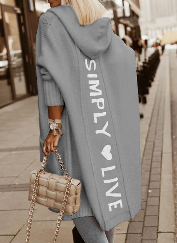 Long Women's Coat Hood Winter