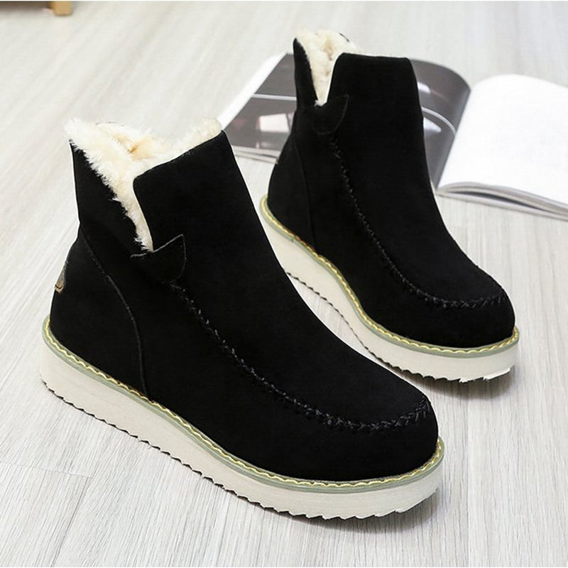 Women's Suede Winter Boots with Heel