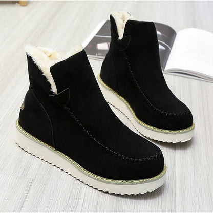 Women's Suede Winter Boots with Heel