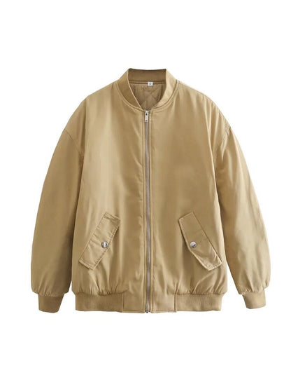 Women's Oversized Generous Bomber Jacket