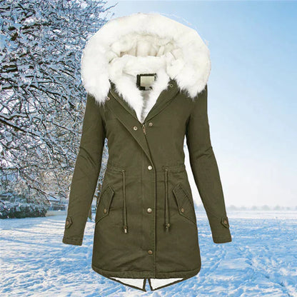 Women's Elegant Warm Long Sleeve Winter Coat