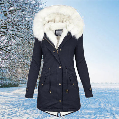 Women's Elegant Warm Long Sleeve Winter Coat