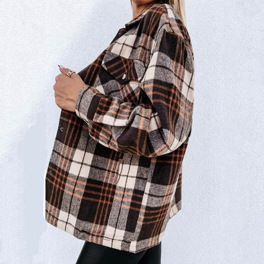 Weiche Damen Flanelljacke Modern - IdealeKleiden