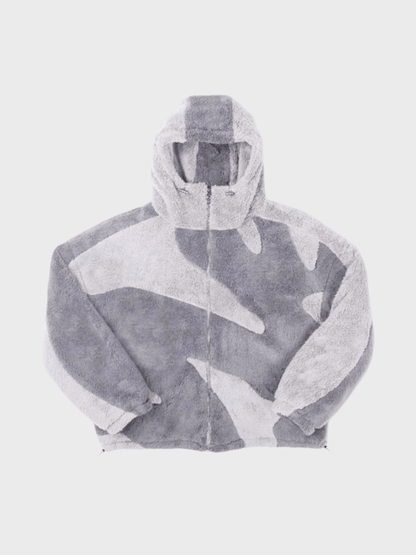Men's Fleece Hooded Jacket Warm Zip-Up